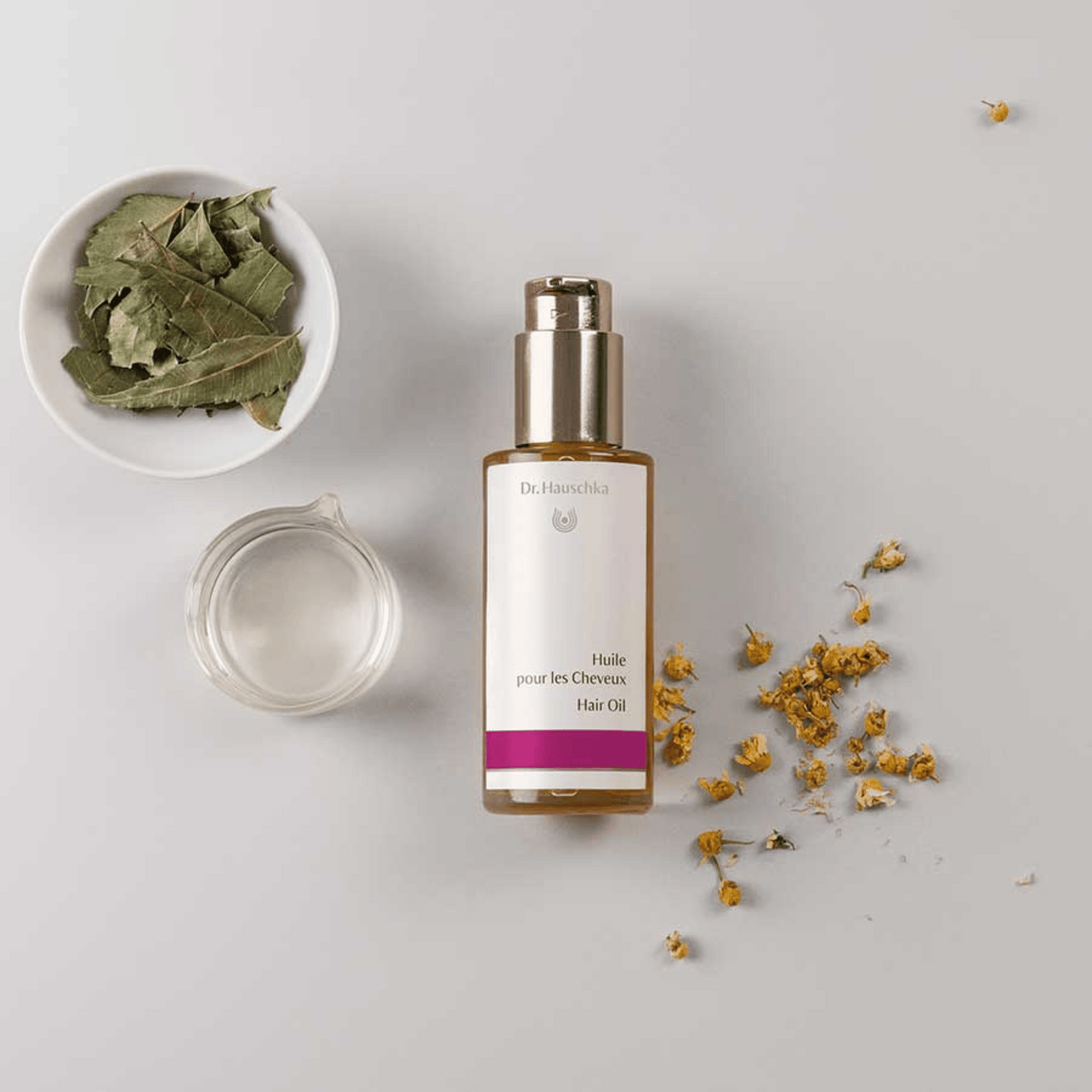 hair oil with neem and flowers