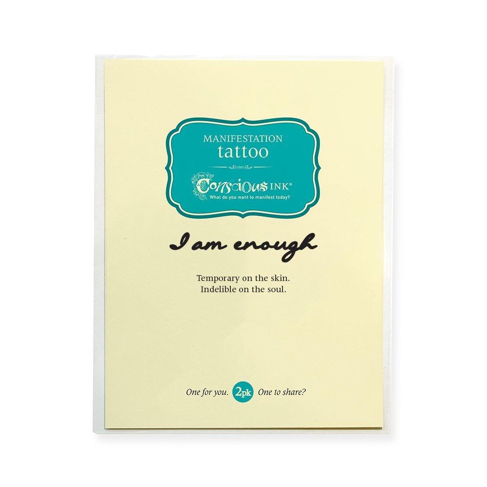 Conscious Ink Temporary Tattoo - I Am Enough Tattoo