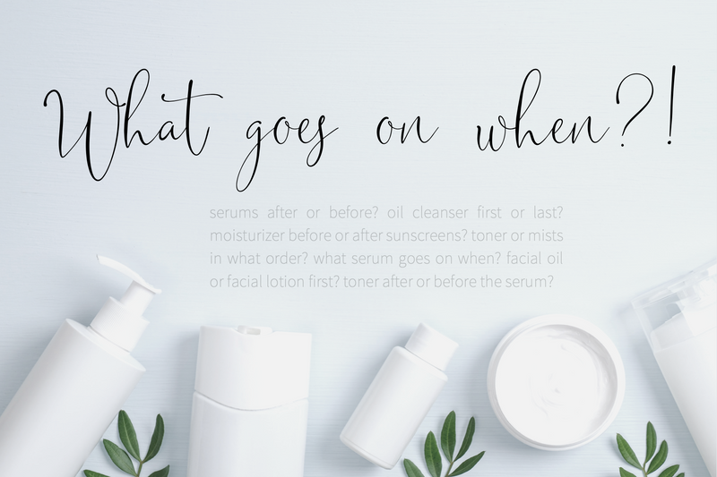 Skincare routine order