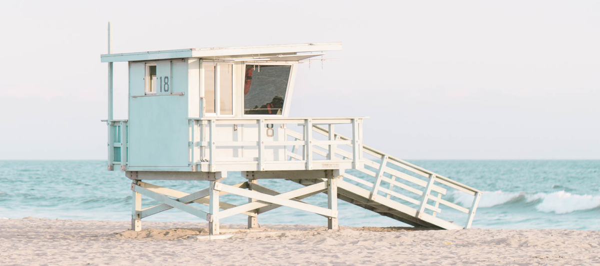 Lifeguard tower on the beach