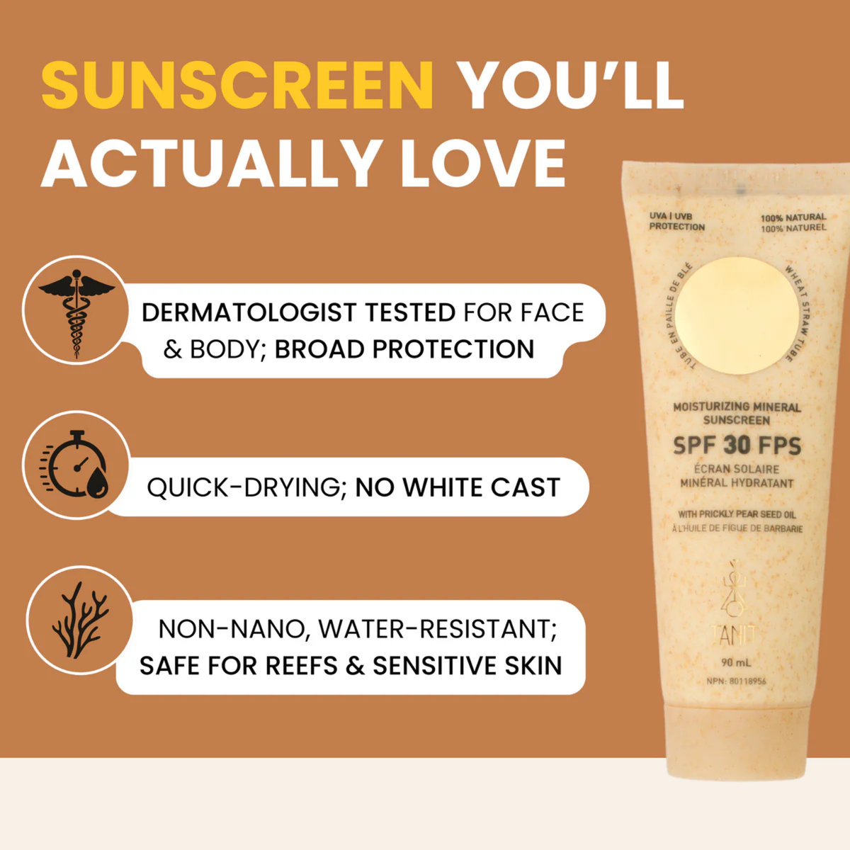 Tanit Mineral Sunscreen Spf 50 Unscented