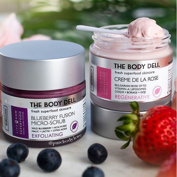 The Body Deli Blueberry Fusion Micro-Scrub and Creme de la Rose