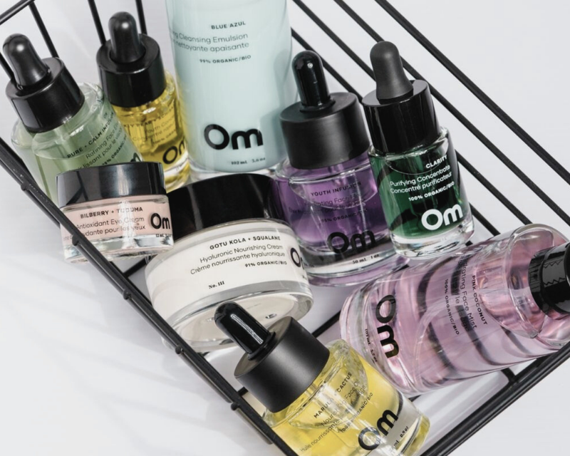 Om Organics skincare at Lilou Organics