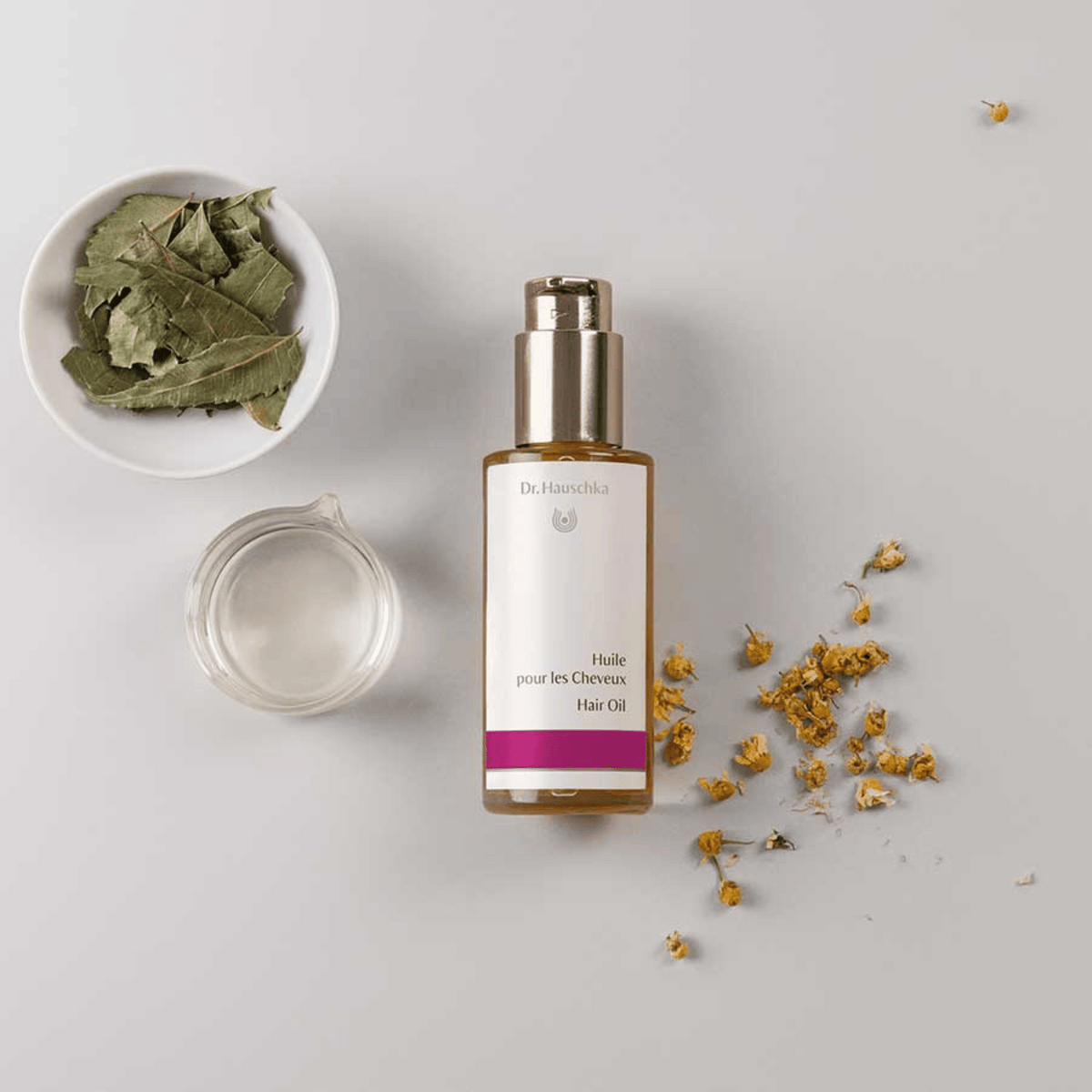 hair oil with neem and flowers