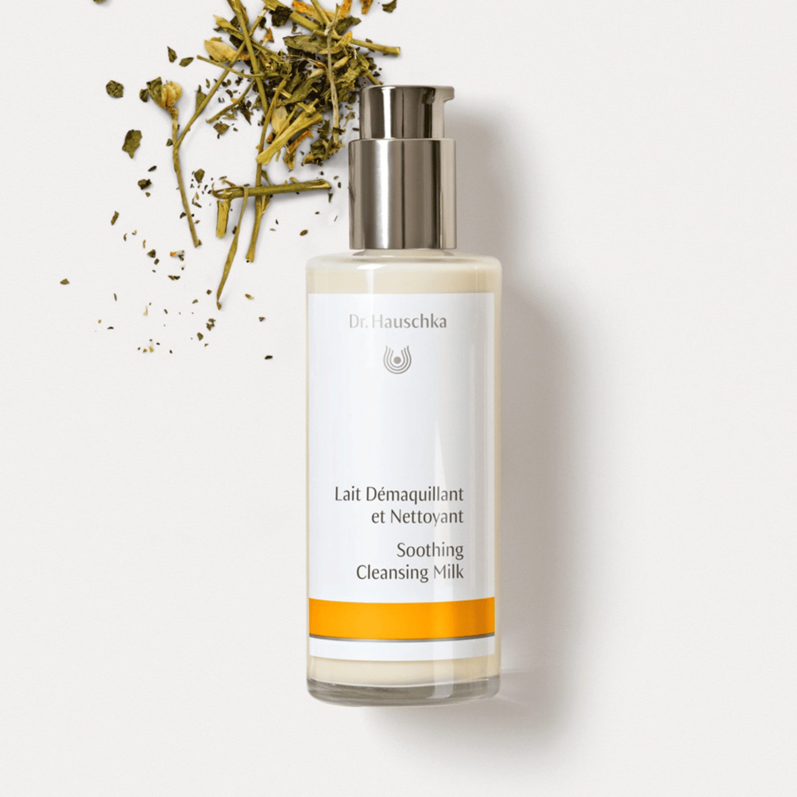 cleansing milk bottle with plant extracts