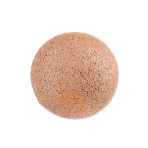 front of pink konjac sponge