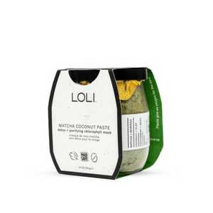 loli beauty matcha coconut paste packaging