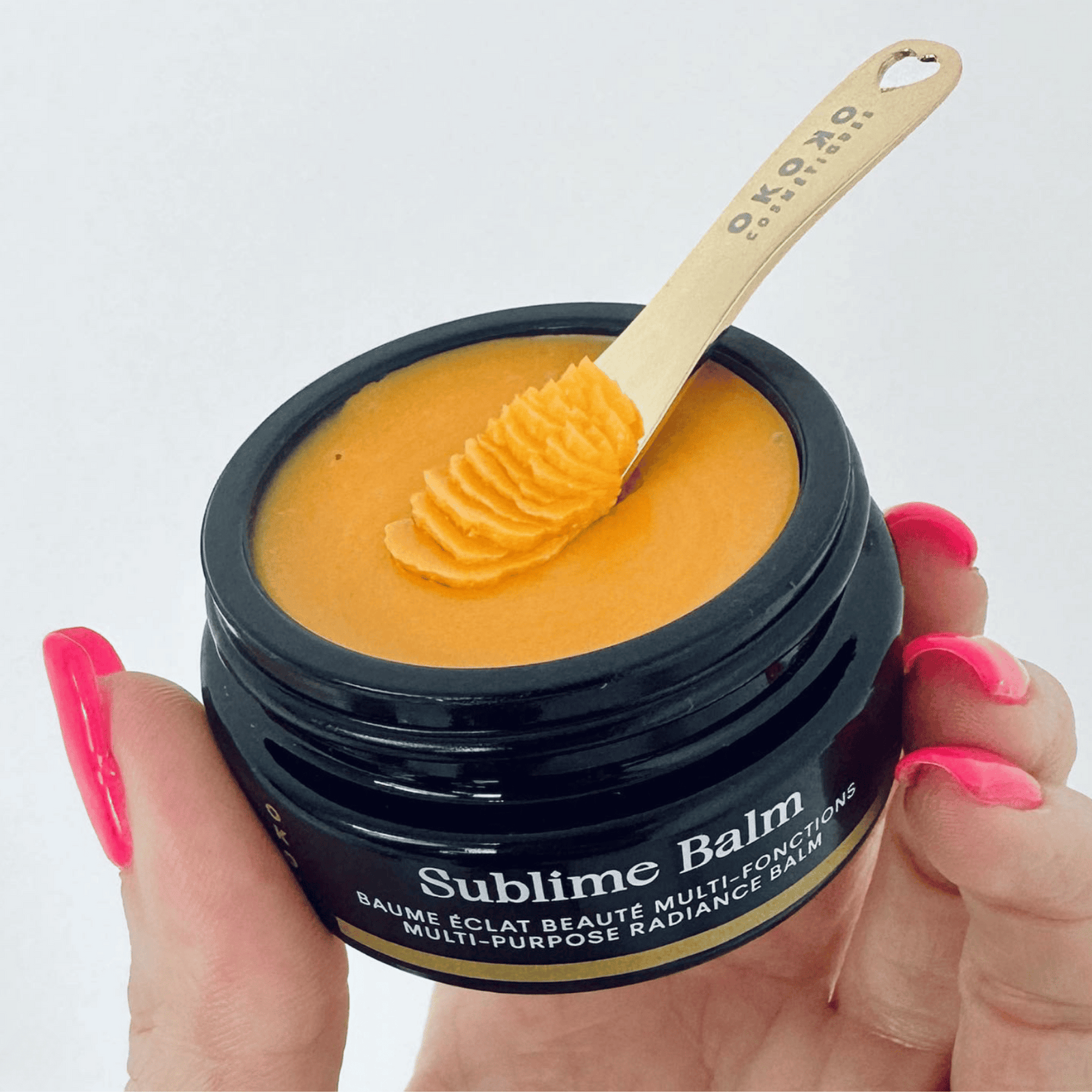okoko sublime balm on hand for home page