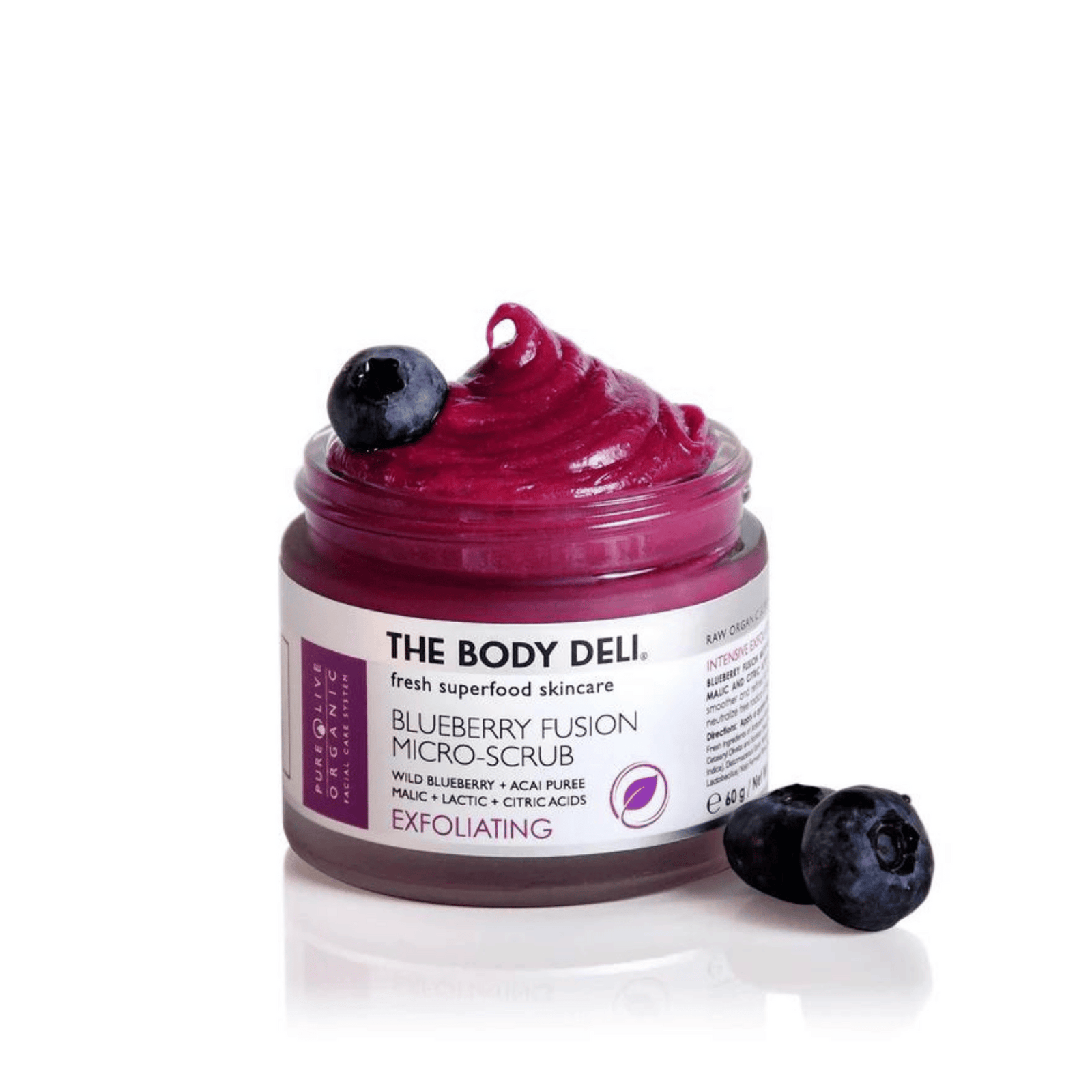 body deli blueberry fusion scrub jar
