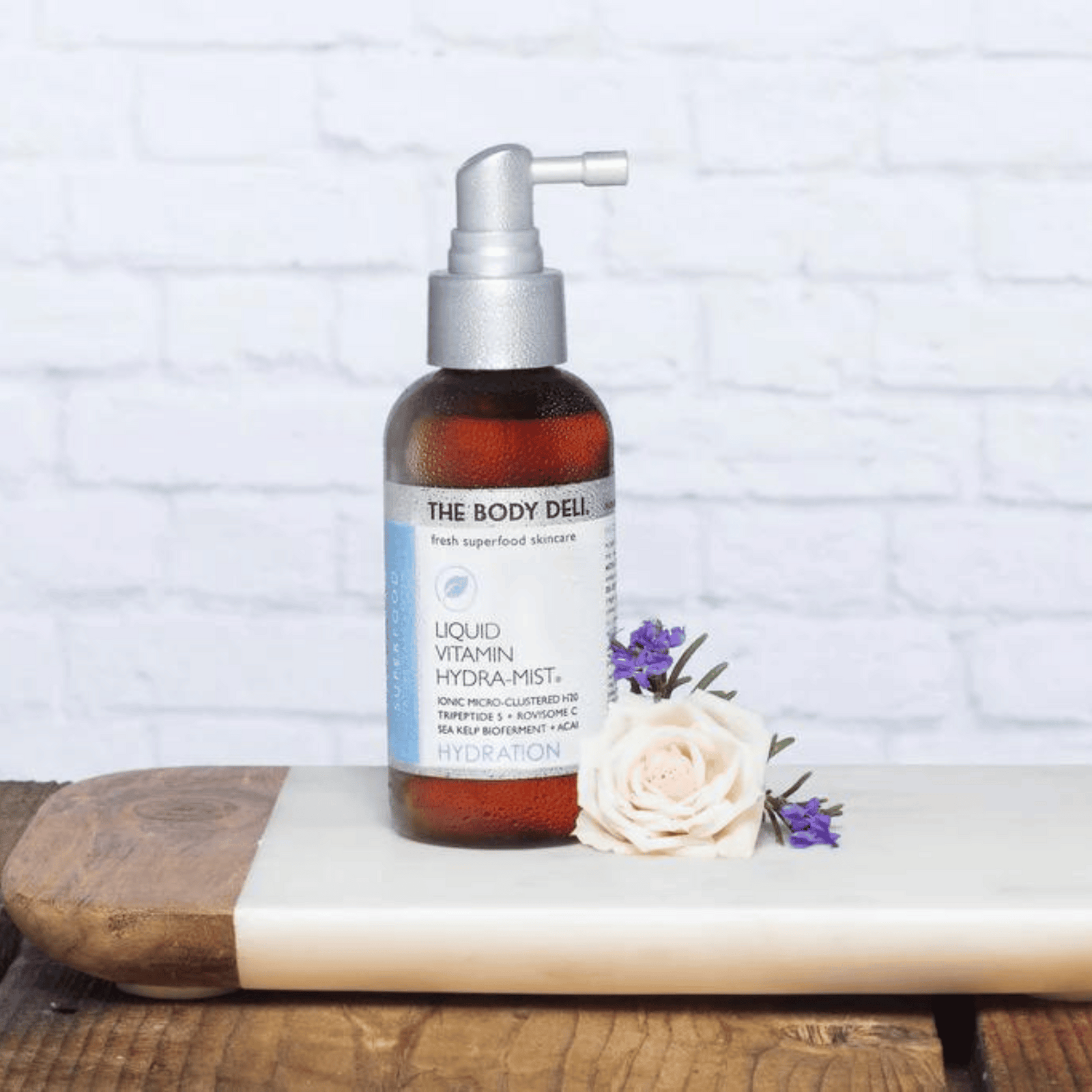 Body Deli Spray with Rose on Tray