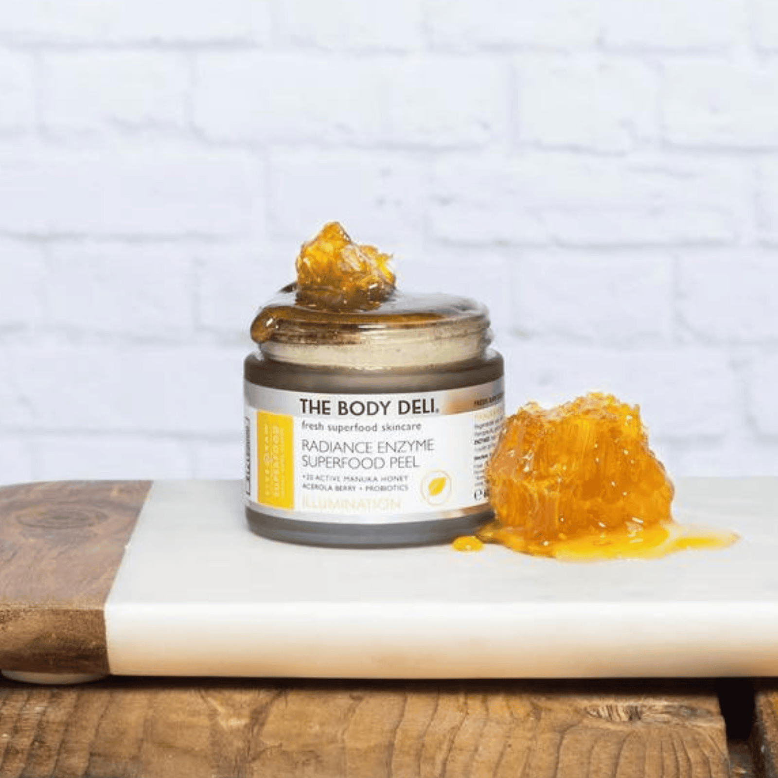 peel on tray with honeycomb