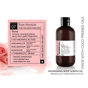 body deli rose oil benefits card