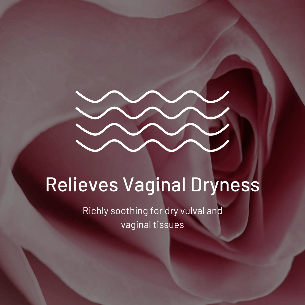 graphic showing the yes lube is good for relieving vaginal dryness