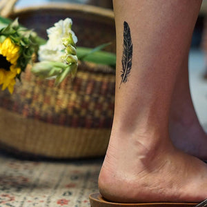 Conscious Ink Temporary Tattoo - Feather