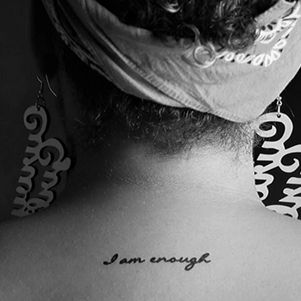 I Am Enough Temporary Tattoo (Set of 3) – Small Tattoos